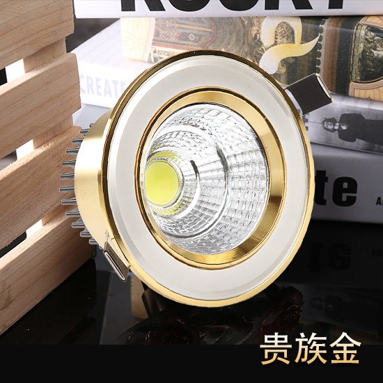 Golden LED downlight spotlight European style TV background wall
