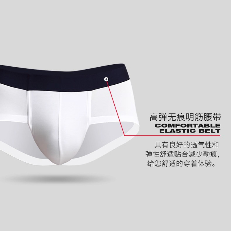 新款性感无痕运动三角短裤男生莫代尔抗菌透气内裤低腰青年短裤头 - 图2