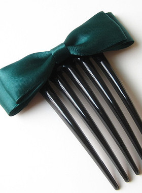 韩版手工蝴蝶结发饰发夹职业盘发五齿发梳插梳不断齿艾米饰品热卖