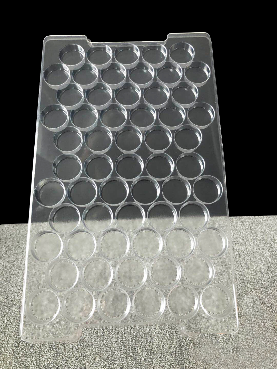 60格吸塑托盘五金ic托盘塑料包装PET加厚可订制防静电产品吸塑盘 - 图0