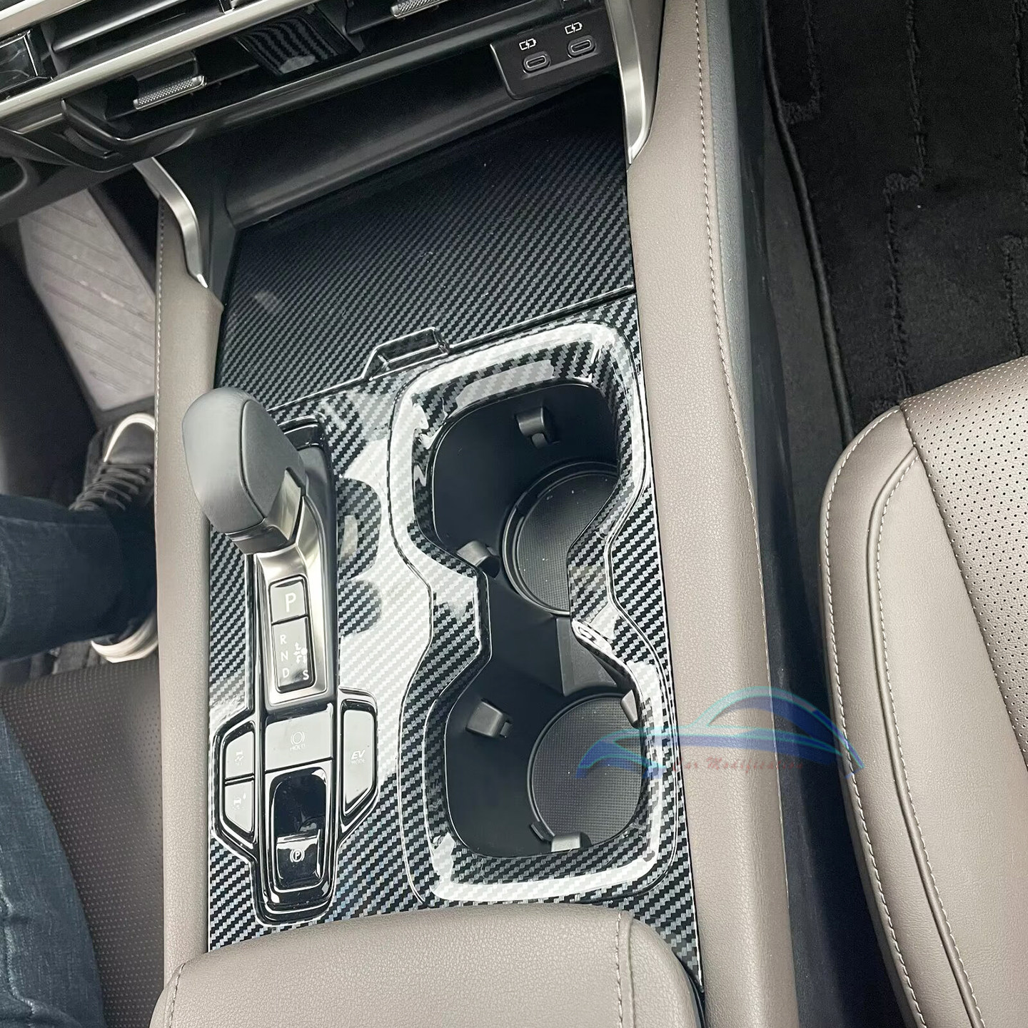 适用雷克萨斯RX排档框面板装饰350h仿碳纤中控水杯内饰改装保护贴,淘宝优惠券,粉丝福利购,淘宝优惠卷