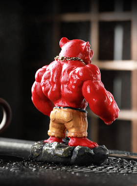 创意树脂变色大老虎茶宠摆件