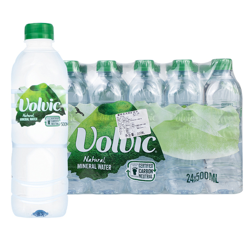 法国进口Volvic富维克火山岩天然矿泉水500ml*24瓶整箱装饮用水