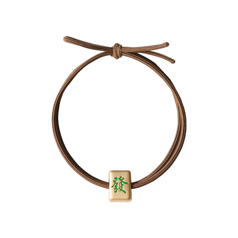 ins个性创意麻将头绳简约百搭扎头发吉祥寓意发圈扎马尾发饰女,淘宝优惠券,粉丝福利购,淘宝优惠卷