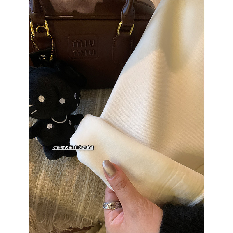 NAZ那子大码冬季新款加厚牛奶绒复合保暖显瘦胖mm直筒宽松休闲裤,淘宝优惠券,粉丝福利购,淘宝优惠卷