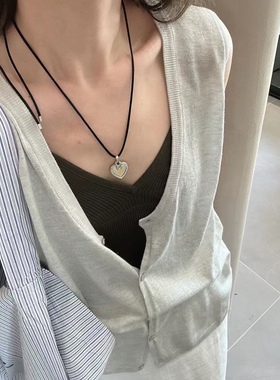 向日葵欧尼同款爱心项链