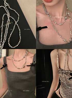 区区欧阳天然不规则灰珍珠项链