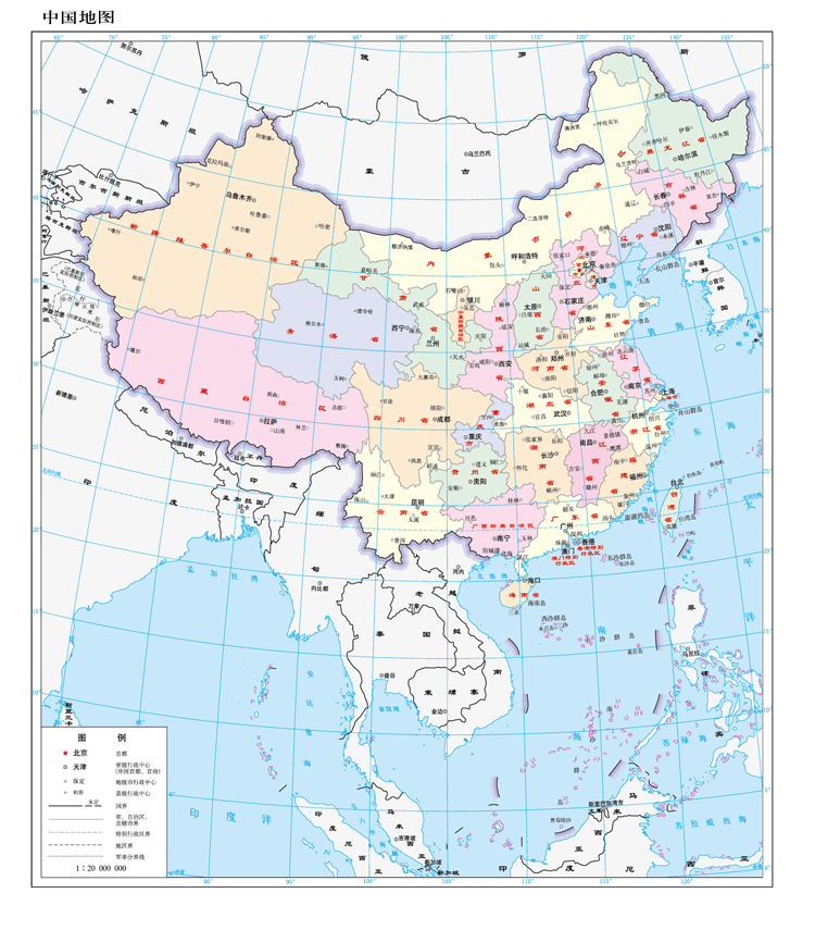 竖版中国地图中文版设计素材源文件地级版矢量图清晰度高AI文件 - 图1