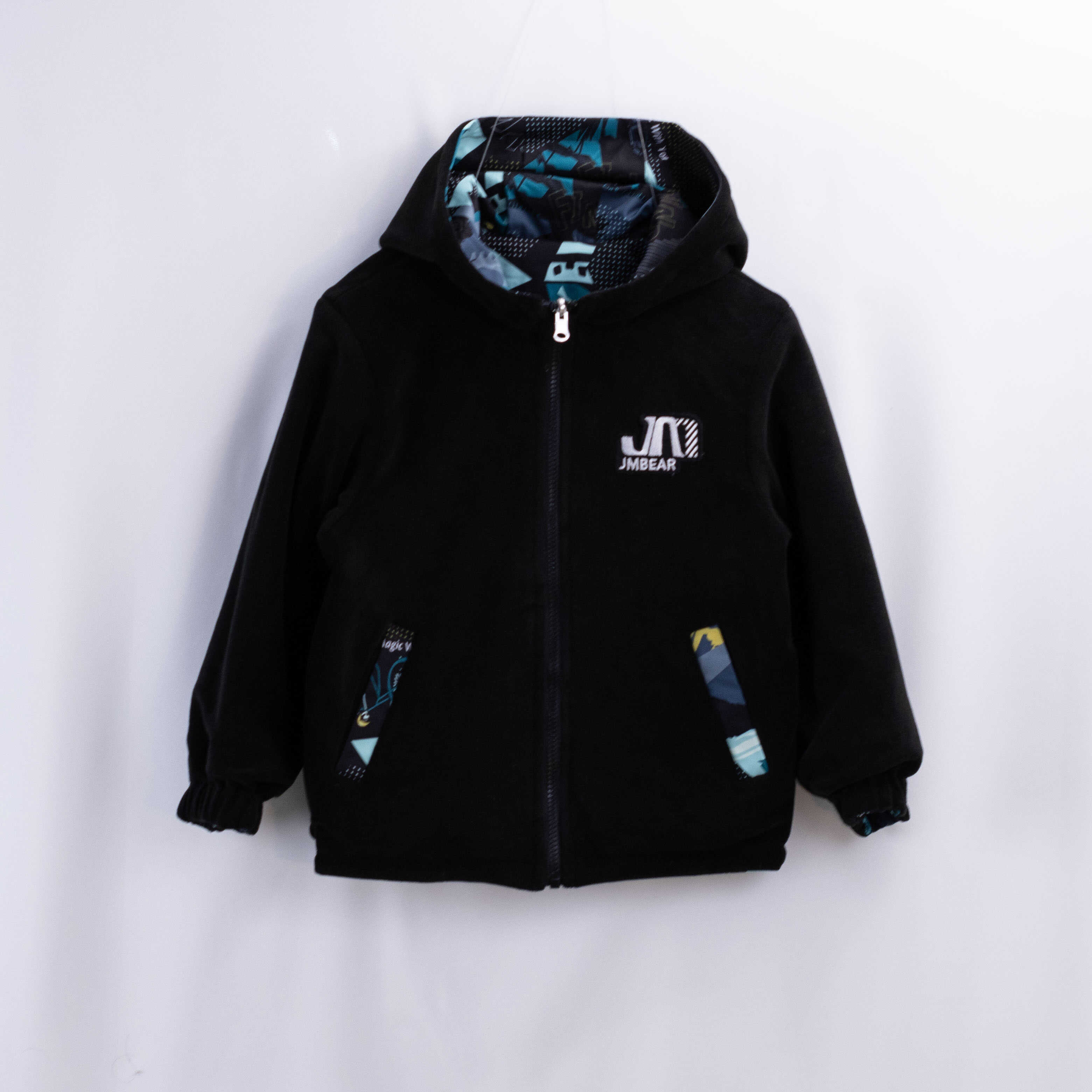 杰米熊品牌童装110-160男女童摇粒绒两面穿保暖防风冲锋衣外套 - 图0