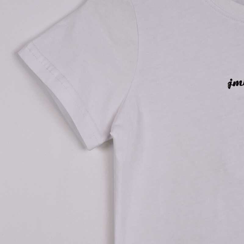 杰米熊品牌童装120-160女童夏季儿童上衣短袖纯棉休闲纯色圆领T恤-图1