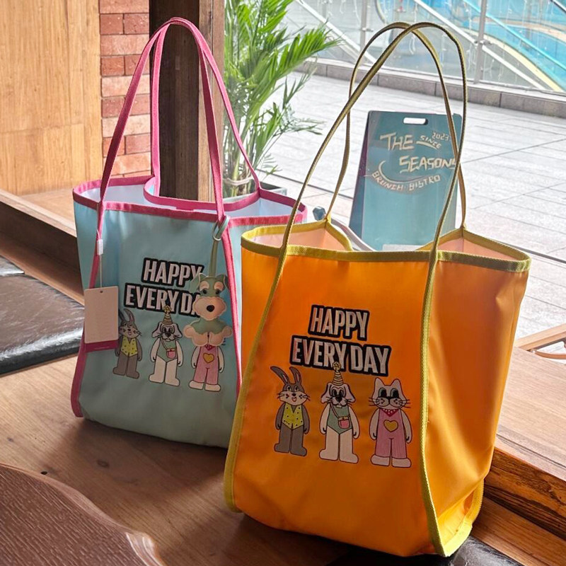 可爱卡通刺绣托特包女2025新款大学生上课单肩腋下包大容量购物袋,淘宝优惠券,粉丝福利购,淘宝优惠卷