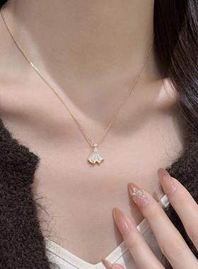 小蝶贝母裙子！轻奢高档纯银项链