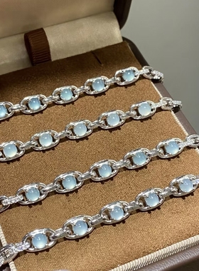 春眸悸动！时尚天然翡翠纯银手链