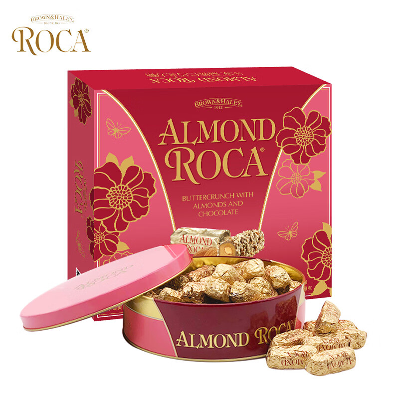 Almond Roca乐家扁桃仁巧克力糖罐装杏仁糖果美国进口822g  1190g - 图0