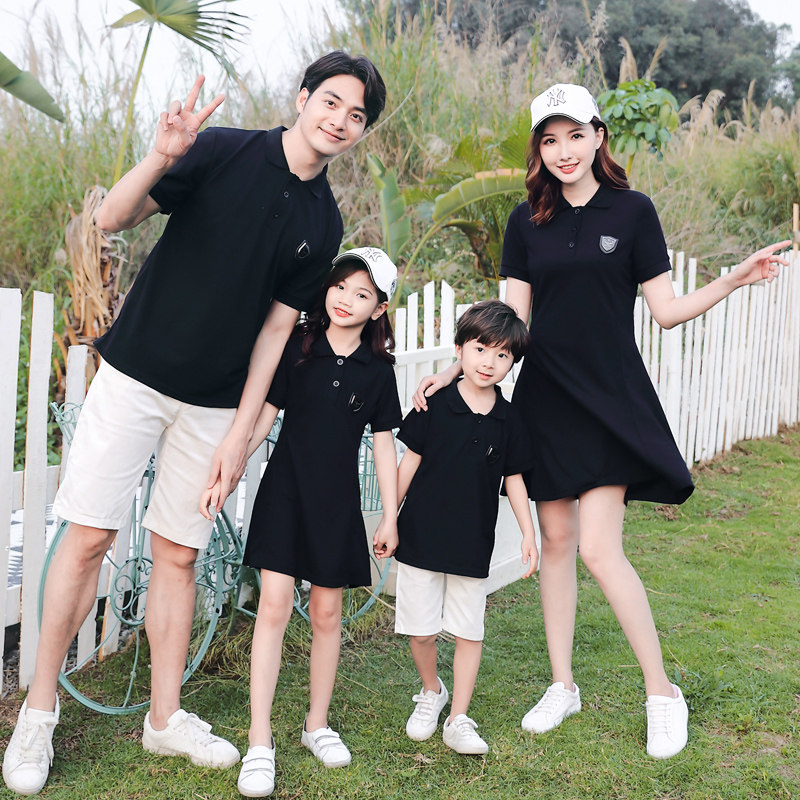 亲子装夏装2020新款潮polo衫连衣裙 thecouplepig亲子装/亲子时装