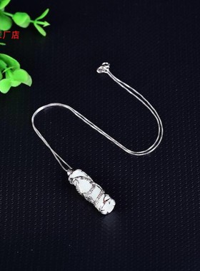 龙凤呈祥情侣白玉吊坠项链新品