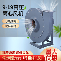 9-19 high-pressure centrifugal fan industrial dust removal material conveying snail blower explosion protection powerful ventilator 380V