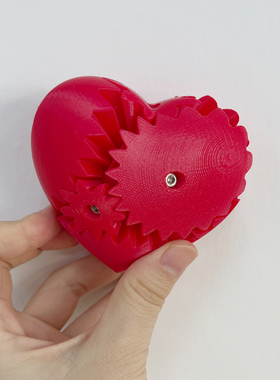 齿轮爱心积木情人节礼物送女友