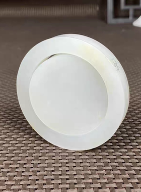 天然和田玉白玉手镯毛圈玉石原料山料原石玉镯半成品微棉放漏F84