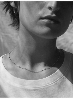 银色闪链choker脖颈链钛钢项圈女甜酷辣妹锁骨链项链女款2026新款
