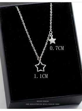 双星轻奢项链女款爆款小众高级感锁骨链百搭通勤气质绝美小众颈链