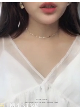 十字架项链女款2024新款一串十字架锁骨链女高级感颈链钛钢不掉色