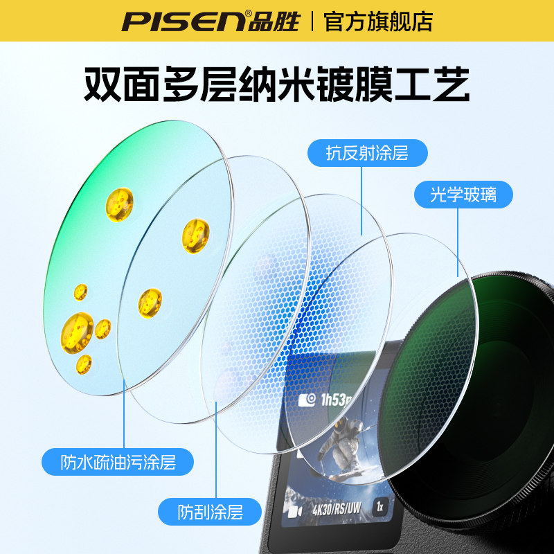 品胜适用DJI大疆Action6滤镜运动相机CPL偏振镜黑柔nd滤镜ND8/16/32减光镜UV保护镜户外摄影配件oa6套餐新款,淘宝优惠券,粉丝福利购,淘宝优惠卷