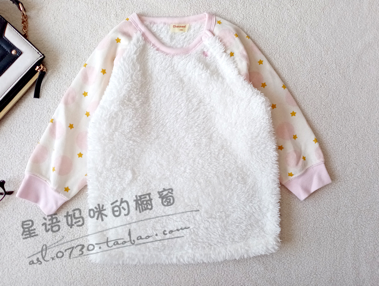 特外单男女儿童秋装时尚卫衣绒衫外套儿童上衣保暖秋冬100码2450Q - 图1