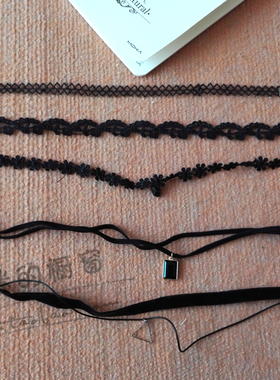 韩版短款颈链性感暗黑蕾丝项圈