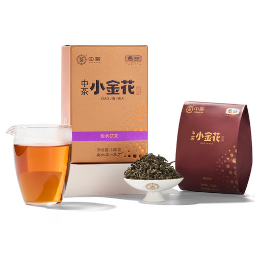 中茶安化黑茶湖南茶叶独立小袋装茶特级茶叶散茶小金花茯茶礼盒 - 图2
