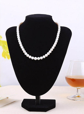 韩版白色仿珍珠项链送妈妈锁骨