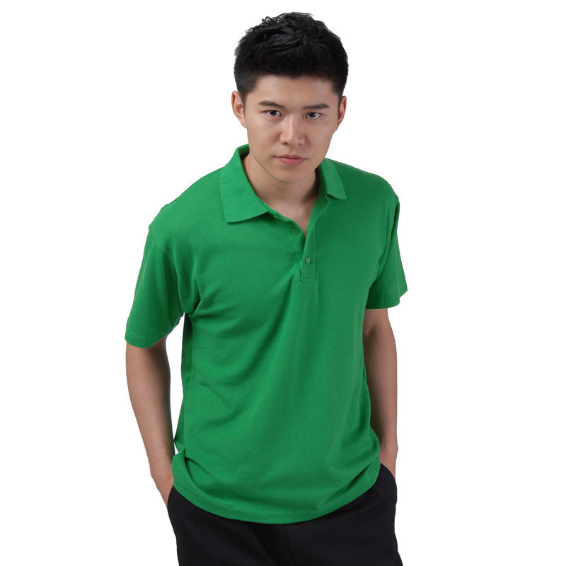 正秀新款翻领短袖志愿者班服工作服 正秀T恤