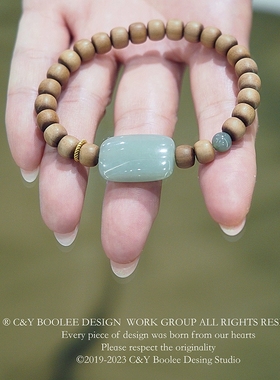 行走的香水老山檀和田玉手牌手链