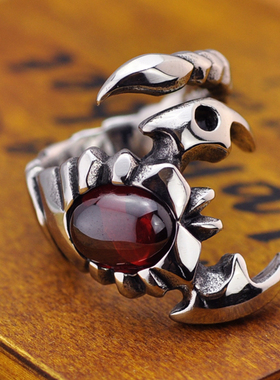 魔蝎之眼蝎子戒男士女士霸气戒指