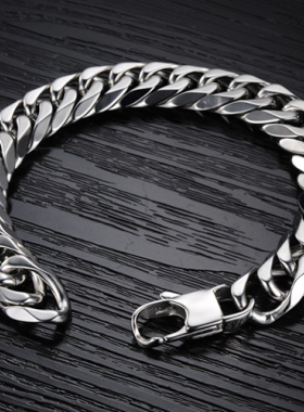 钛钢男士霸气风首饰品罗志祥同款