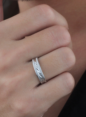 925纯银男士戒指个性潮人韩版