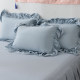 All cotton pure cotton Nordic style bed sheets and quilt covers wash cotton princess style bed skirt solid color bed four-piece set bedding ins