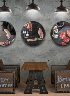 西餐厅烤肉店墙面装饰韩国壁画