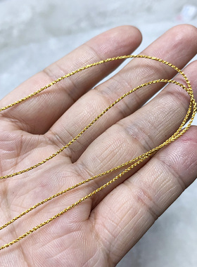 特细金线吊坠绳极简项链14k
