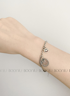 韩国东大门925银可调节坦克链