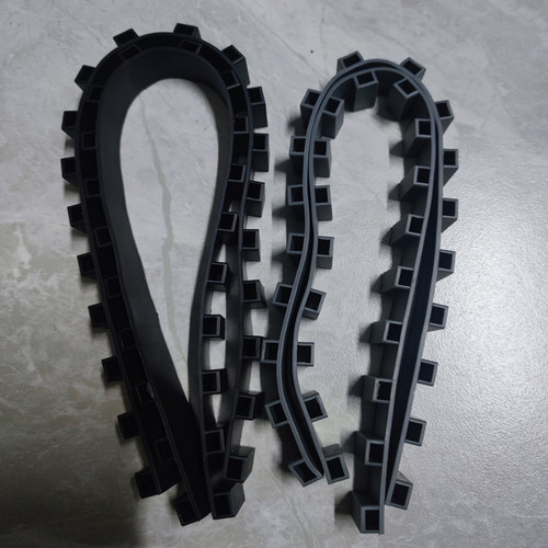 沥水架配件胶条适用（横面7mm竖面5mm）方管扁管深灰色硅胶食品级 - 图0