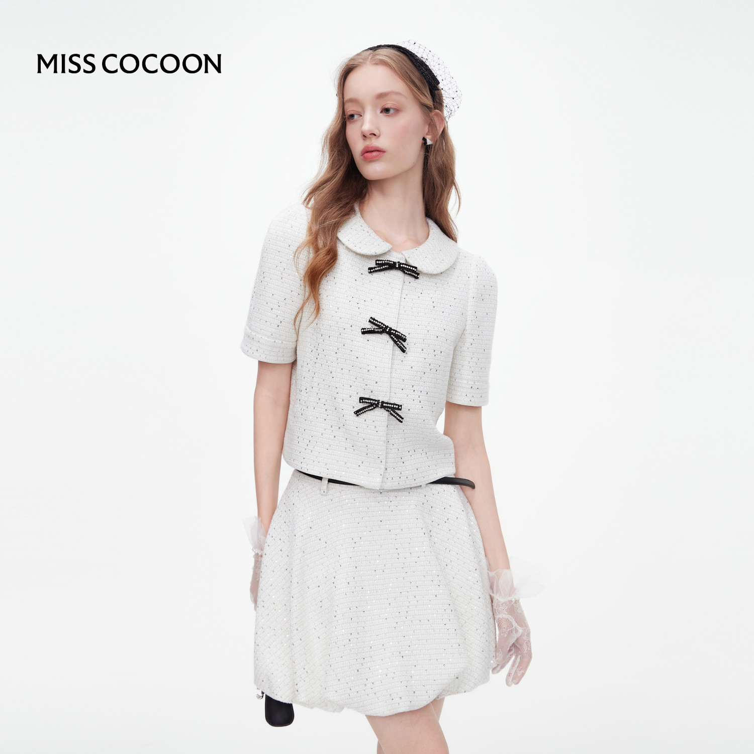 钟雅婷同款COCOON可可尼减龄半裙套装女2025秋季新款小香风短外套,淘宝优惠券,粉丝福利购,淘宝优惠卷