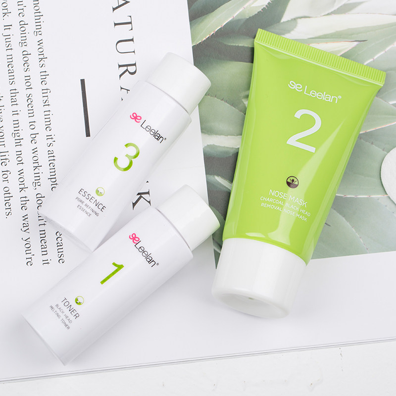 leelan去黑头三件套收缩毛孔导出液 leelanT区护理套装