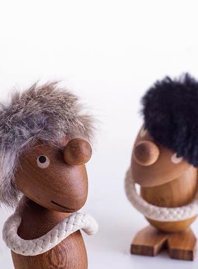 乐观者与悲观者北欧ins丹麦摆件