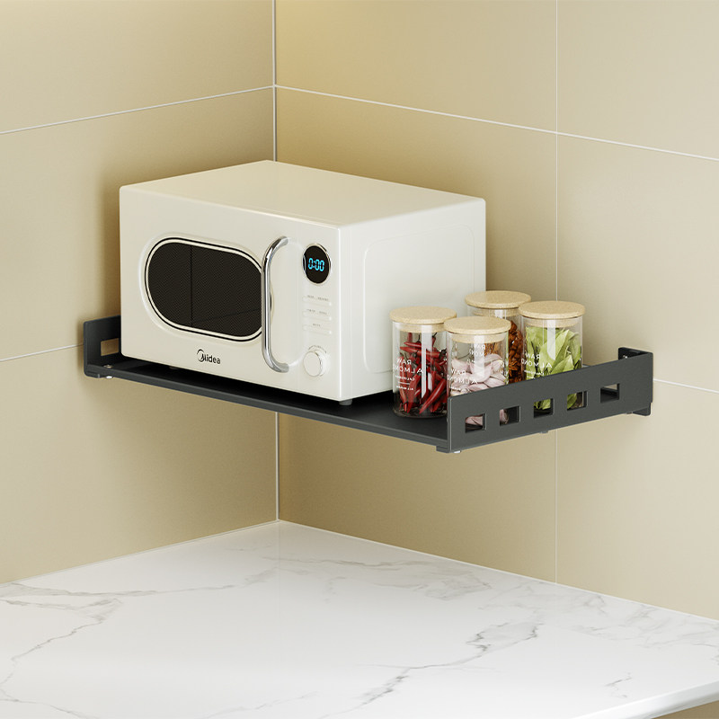 厨房微波炉置物架免打孔挂电饭煲烤箱支架多功能台面空气炸锅收纳,淘宝优惠券,粉丝福利购,淘宝优惠卷