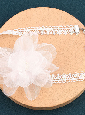 新款珍珠花朵串珠项链