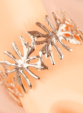 复古电镀蝴蝶结开口可调手镯