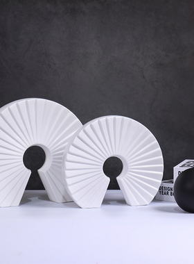 北欧意式扇形贝壳陶瓷样板房