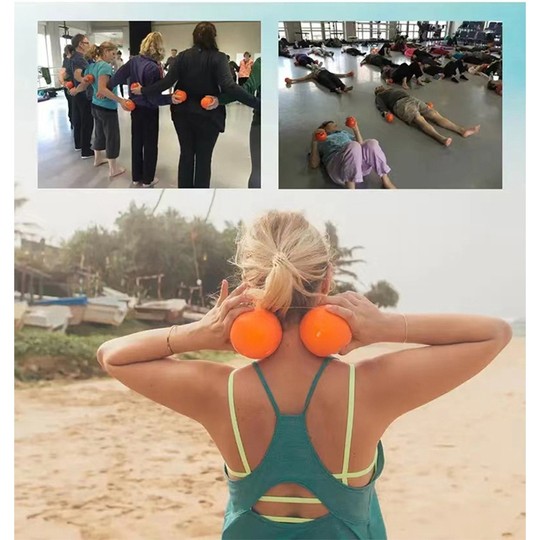 瑜伽球红富兰克林球光滑筋膜球普拉提球按摩放松骨盆Franklin疗法