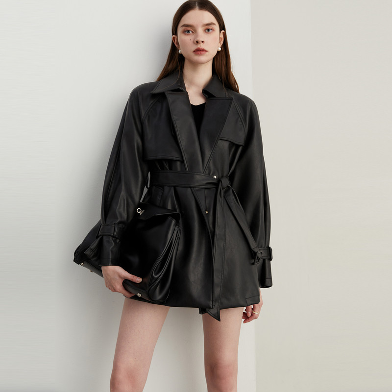 DPLAY黑色皮衣外套春季新款酷飒风时尚高级短款收腰皮夹克女,淘宝优惠券,粉丝福利购,淘宝优惠卷